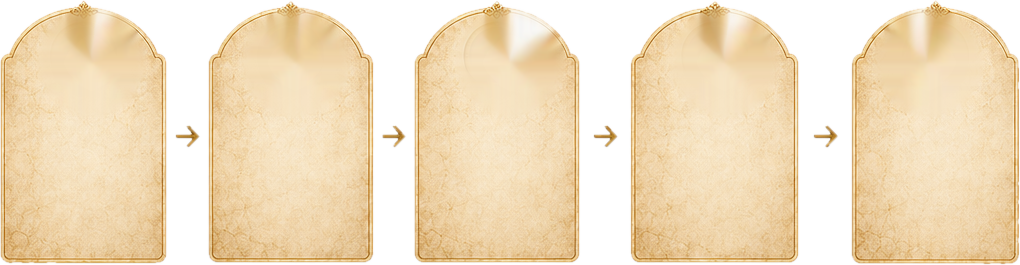 The Path of Transformation — five journey arch cards
